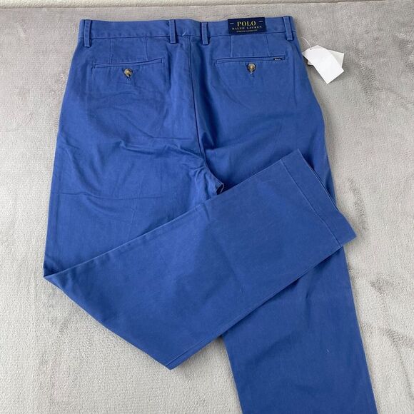 Polo Ralph Lauren Chino Pants Men‎ 34x31 Blue Twill Stretch Classic Fit NWT
